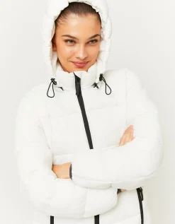 Piumino Bianco Con Cappuccio Removibile^Tally Weijl Best Sale