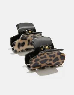 Set di 2 Pinze per Capelli con Stampa Leopardata^Tally Weijl New