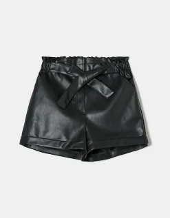 Shorts a Vita Alta Neri in Similpelle^Tally Weijl Store