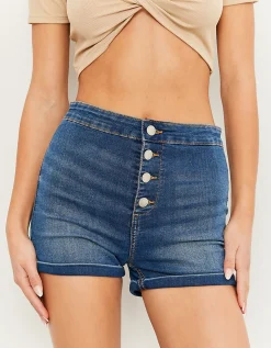 Shorts di Jeans Skinny a Vita Alta^Tally Weijl Best Sale