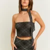 Top A Fascia A Quadri con Sciarpa^Tally Weijl Online