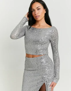 Top Argento con Paillettes^Tally Weijl Flash Sale