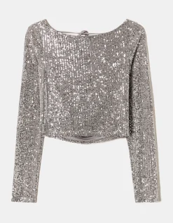 Top Argento con Paillettes^Tally Weijl Flash Sale