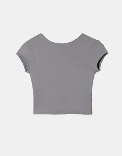 Top Basico Grigio con Schiena Aperta^Tally Weijl Hot