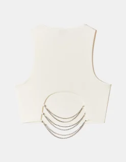 Top Bianco con Catena di Strass^Tally Weijl Best