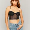 Top corsetto in mesh con strass^Tally Weijl Shop