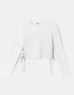 Top Corto Bianco con Catena in Strass^Tally Weijl Best