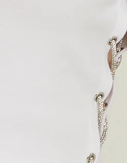 Top Corto Bianco con Catena in Strass^Tally Weijl Best