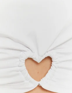 Top Corto Bianco con Cut Out Cuore^Tally Weijl Fashion