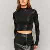 Top Corto con paillettes nere^Tally Weijl Discount