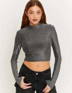 Top Corto in Lurex Grigio^Tally Weijl Sale