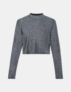Top Corto in Lurex Grigio^Tally Weijl Sale