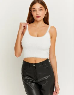 Top Corto Soft Touch Bianco^Tally Weijl Sale