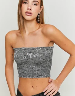 Top Fascia Argento con Paillettes^Tally Weijl Online