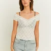 Top in Pizzo Bianco a Spalle Scoperte^Tally Weijl Store
