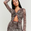Top in Tulle Stampa Leo^Tally Weijl Flash Sale