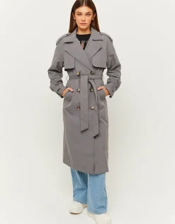 Trench lungo grigio^Tally Weijl Hot