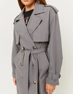 Trench lungo grigio^Tally Weijl Hot