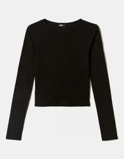 T-shirt Pointelle Nera^Tally Weijl Fashion