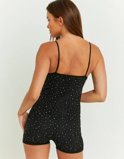 Tutina in Mesh Nera con Strass^Tally Weijl Shop