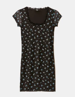 Vestito Corto Aderente a Fiori^Tally Weijl Discount