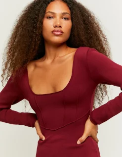 Vestito Corto Basico In Maglia Rosso^Tally Weijl Shop