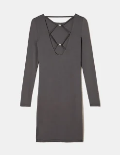Vestito Corto Grigio con Cut Out Posteriore^Tally Weijl Outlet
