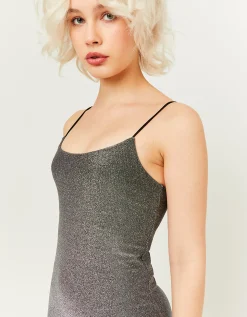 Vestito Corto in Lurex Grigio^Tally Weijl Fashion
