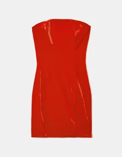 Vestito Corto In Velluto Rosso^Tally Weijl Discount