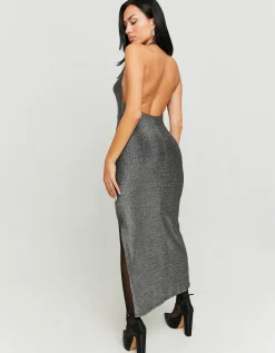 Vestito Lungo in Lurex con Spacco^Tally Weijl Cheap