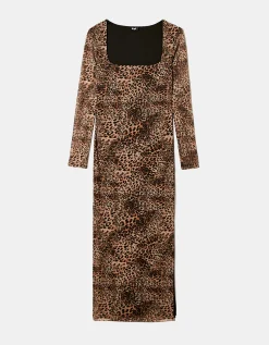 Vestito Lungo Stampa Leo con Spacco Laterale^Tally Weijl Fashion