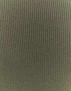 Vestito Maxi Kaki in Maglia con Spacco^Tally Weijl Sale