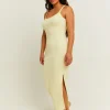 Vestito Midi Basico Giallo con Spacco^Tally Weijl Flash Sale