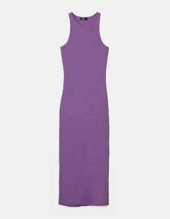 Vestito Midi Basico Lilla con Spacco Laterale^Tally Weijl Best