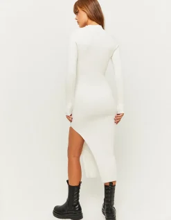 Vestito Midi In Maglia a Costine Bianco^Tally Weijl Hot