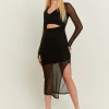Vestito Midi con Cut Out e Trasparenze^Tally Weijl Online