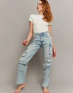 Jeans Cargo Multitasche a Vita Media^Tally Weijl Fashion