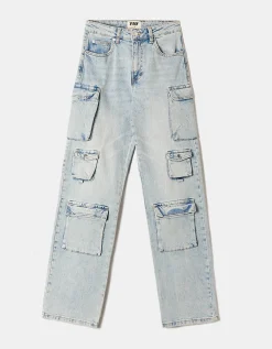 Jeans Cargo Multitasche a Vita Media^Tally Weijl Fashion