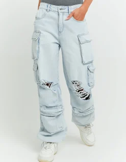 Jeans Cargo Parachute a Vita Media con Strappi^Tally Weijl Shop
