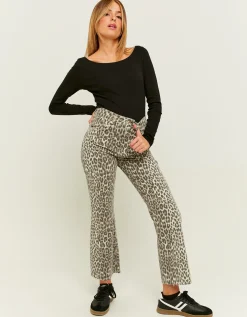 Jeans Cropped Flare Stampa Leo^Tally Weijl Discount