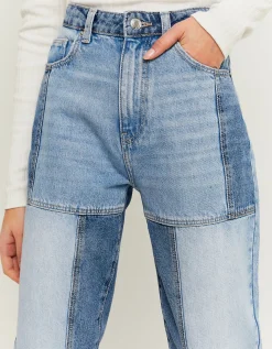 Jeans Mom a Vita Alta con Patchwork^Tally Weijl Shop