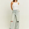 Jeans Palazzo a Vita Media con Strappi^Tally Weijl Outlet