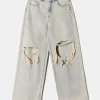 Jeans Skater a Vita Media con Strappi^Tally Weijl Store