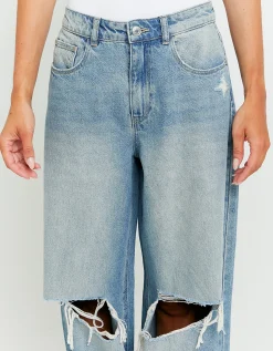 Jeans Skater a Vita Media con Strappi^Tally Weijl Sale