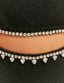 Jeans Straight Leg con Cut Out e Strass^Tally Weijl Online