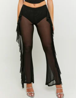 Leggings in Tulle Neri con Volants Laterali^Tally Weijl Cheap