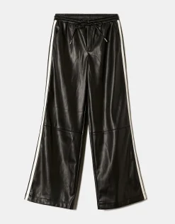 Pantalone Wide Leg in Finta Pelle Nera^Tally Weijl Clearance