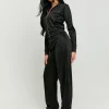 Pantaloni Joggers Neri con Bande Laterali in Strass^Tally Weijl Sale