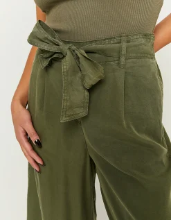 Pantaloni Larghi Verdi Con Nodo Frontale^Tally Weijl Fashion