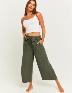 Pantaloni Leggeri Verdi con Fascia Elastica in Vita^Tally Weijl Fashion